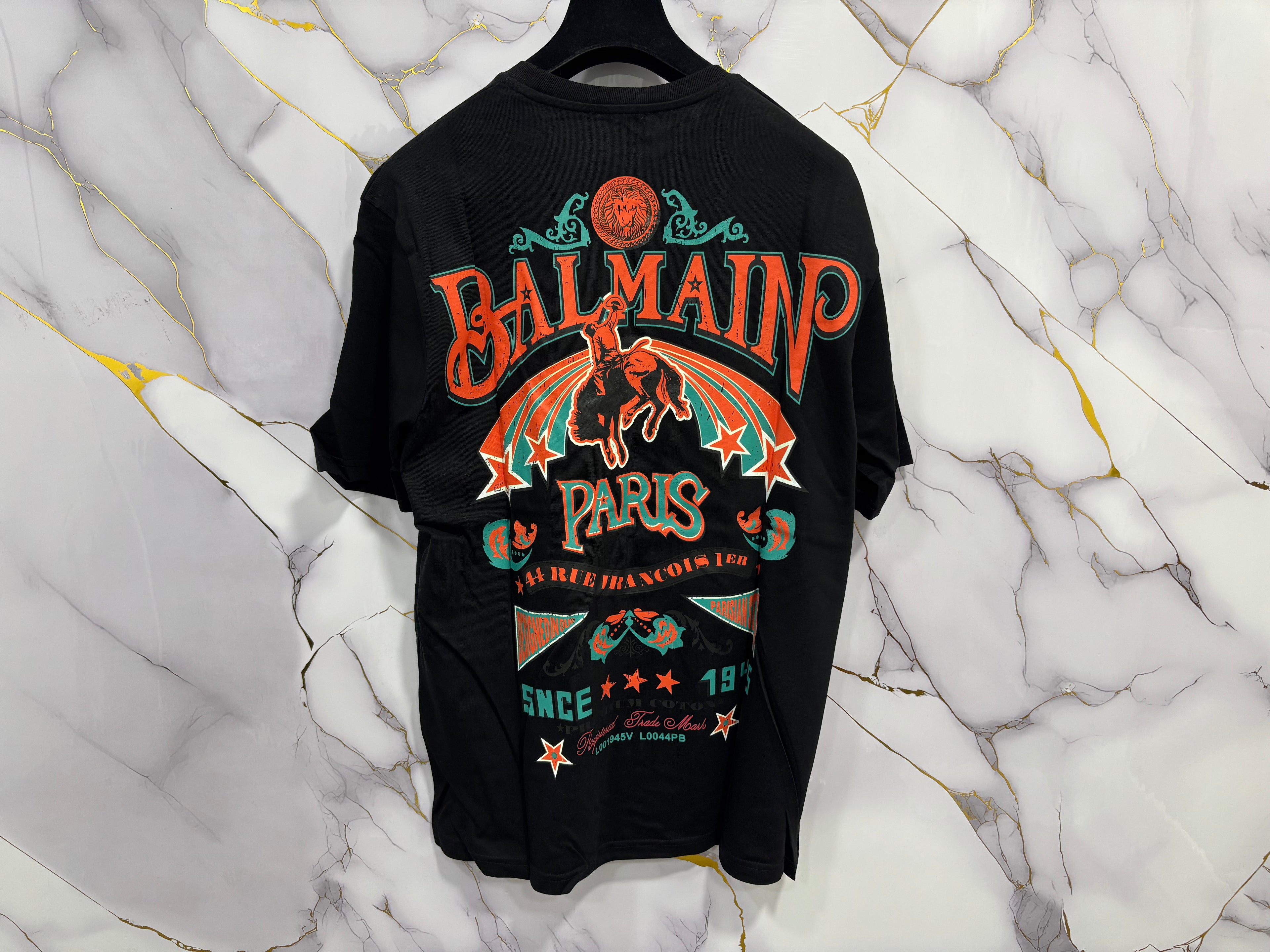 T-SHIRT BALMAIN ( VERDE/ROSSO)