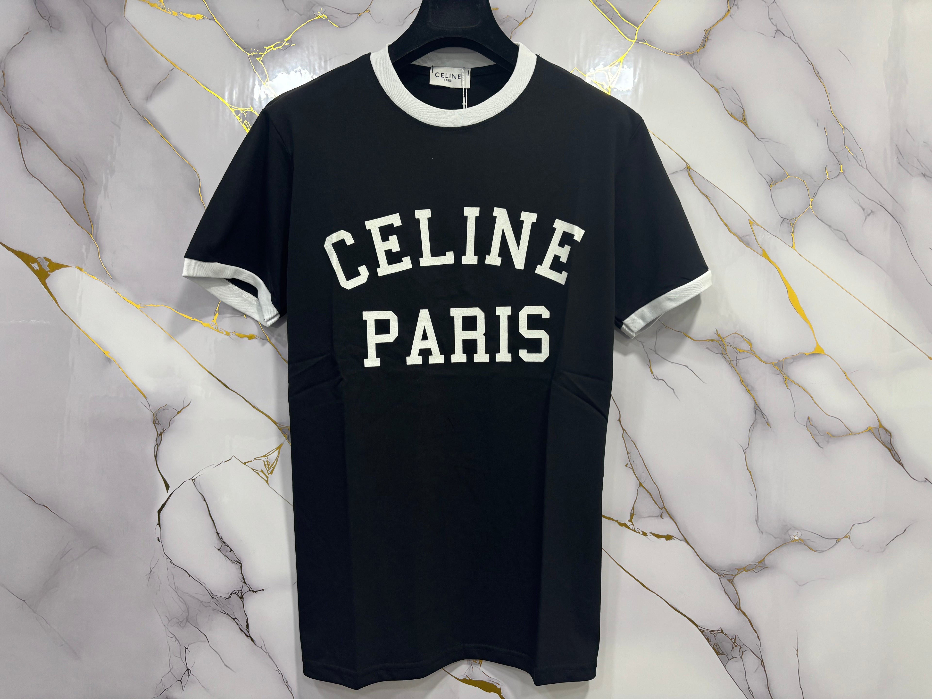 T-SHIRT CELINE COLLO BIANCO