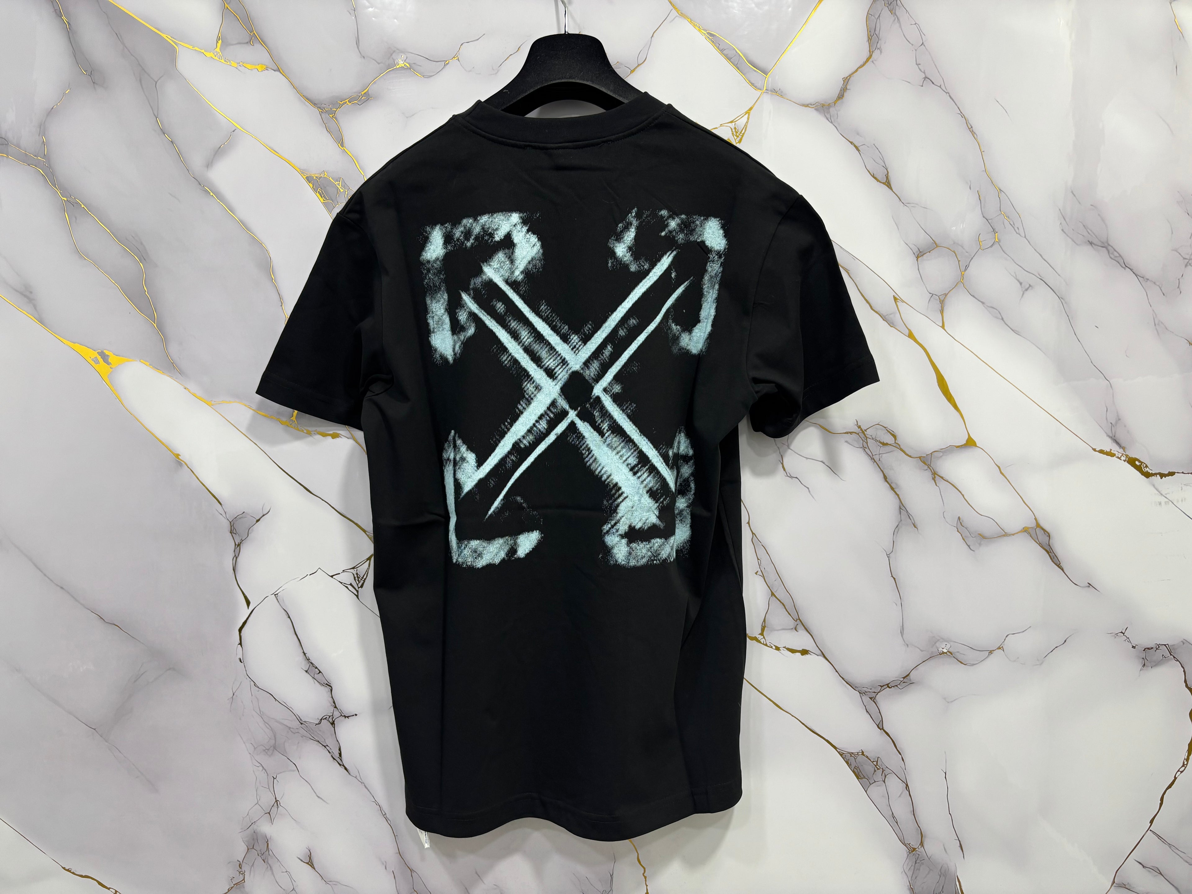 T-SHIRT OFF (CROCE AZZURRA)