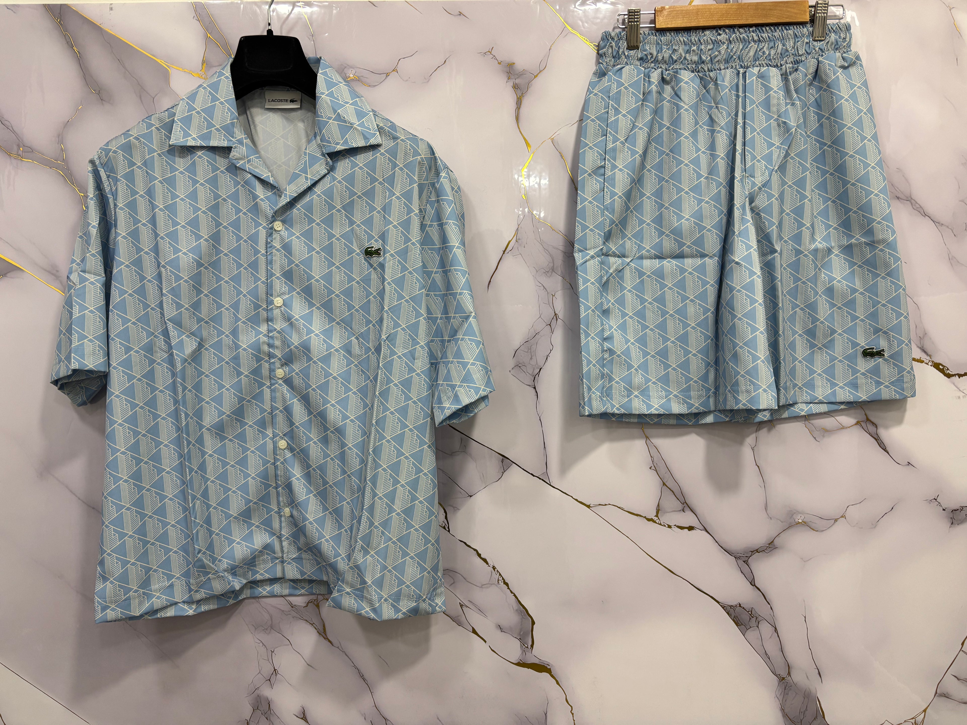 COMPLETO LACOSTE (CAMICIA+BERMUDA)