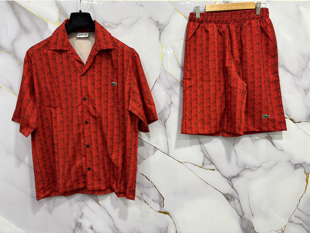 COMPLETO LACOSTE (CAMICIA+BERMUDA)
