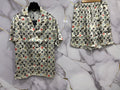 COMPLETO LV OLOGRAMMA MULTICOLOR (CAMICIA+BERMUDA)