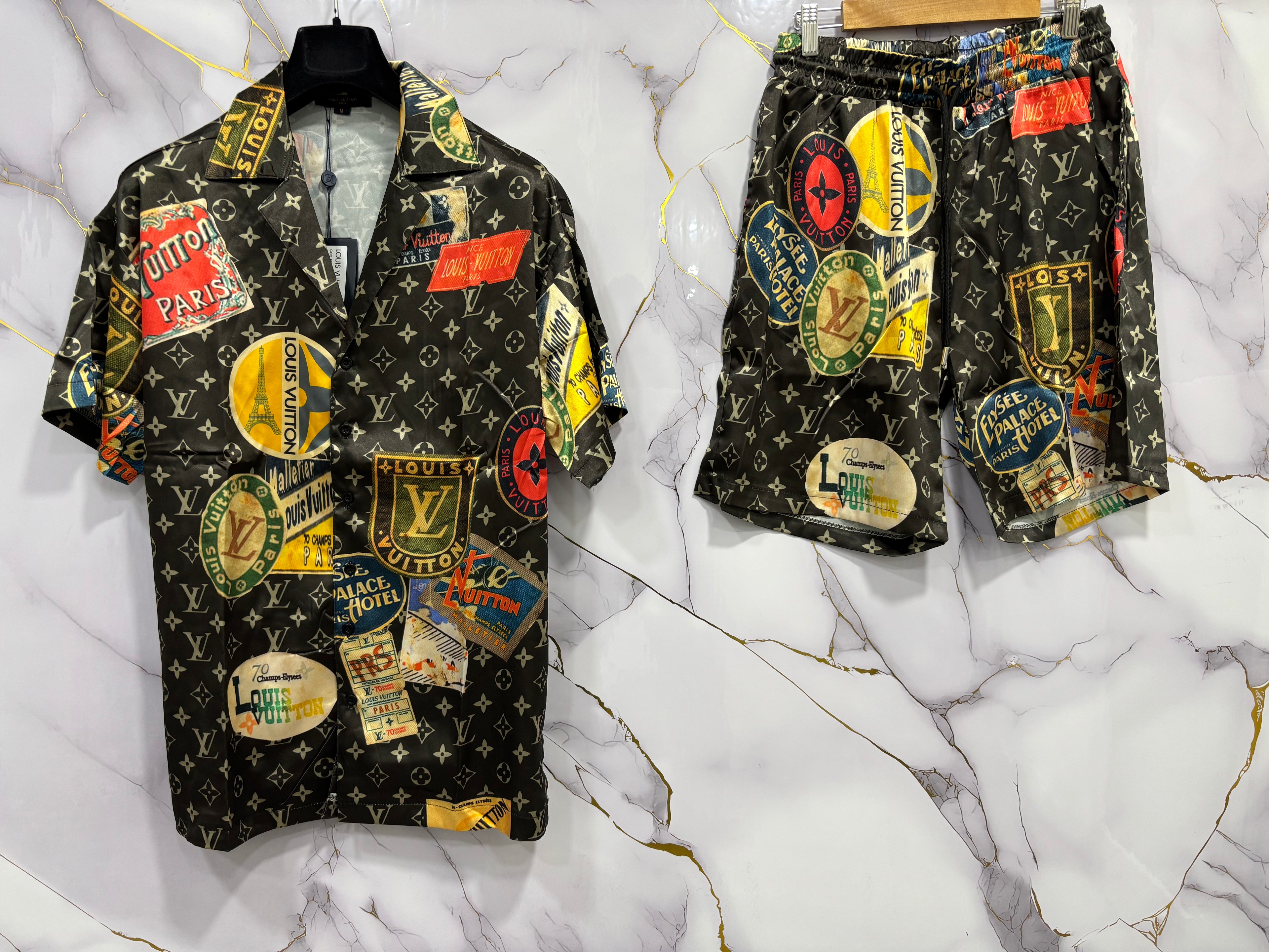 COMPLETO LV FANTASIA ORO (CAMICIA+BERMUDA)